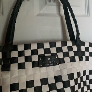 Kate Spade Black and White Checkered Tote